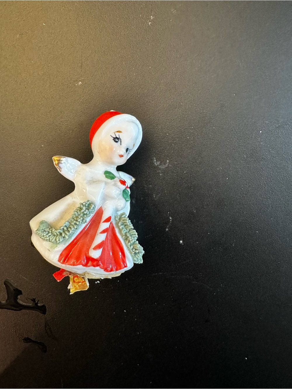 vintage MCM Napco miniature Christmas angel candycane Japan Taiwan retro holiday